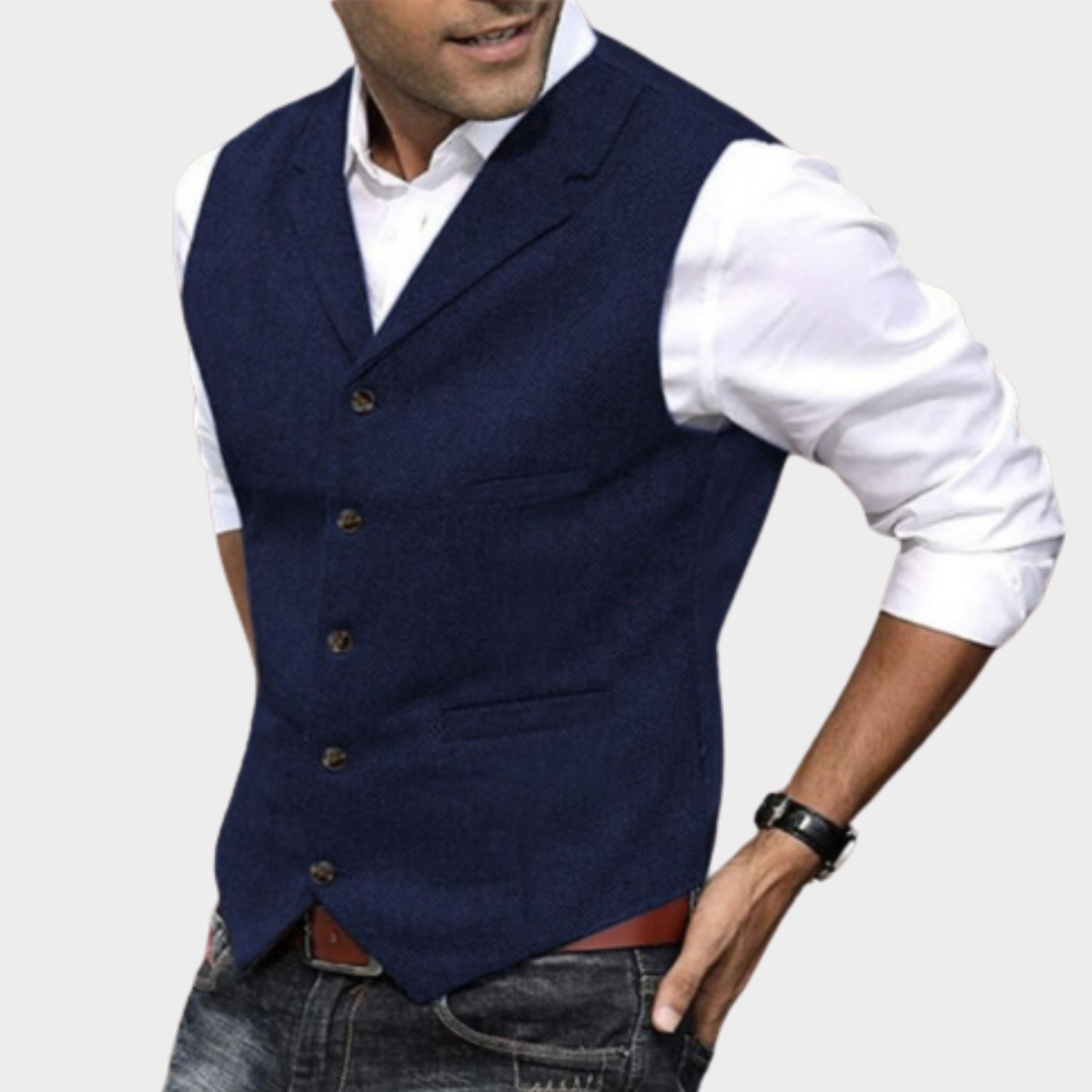 Damian Retro Gilet – Heren Gilet in Klassieke Stijl