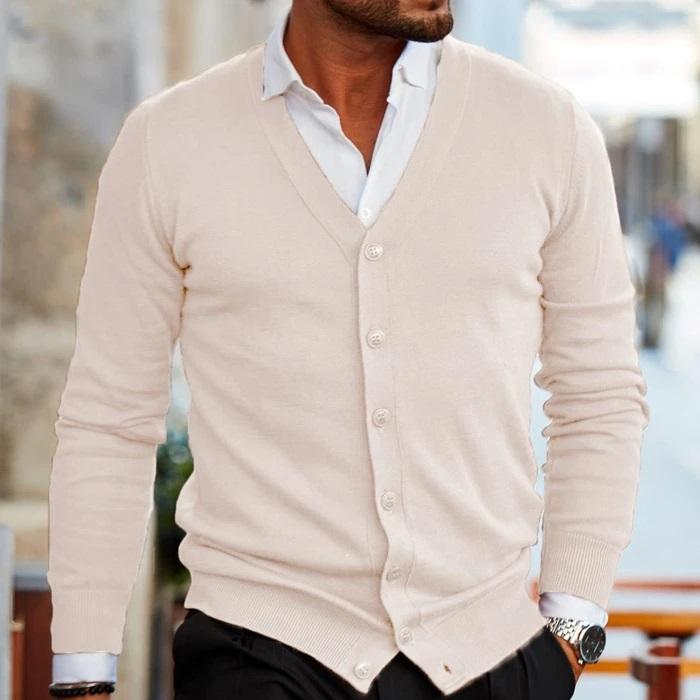 Stevano Luxe Knit Cardigan voor Heren – Casual & Comfortabel Vest