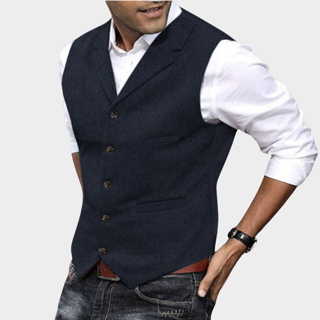 Damian Retro Gilet – Heren Gilet in Klassieke Stijl