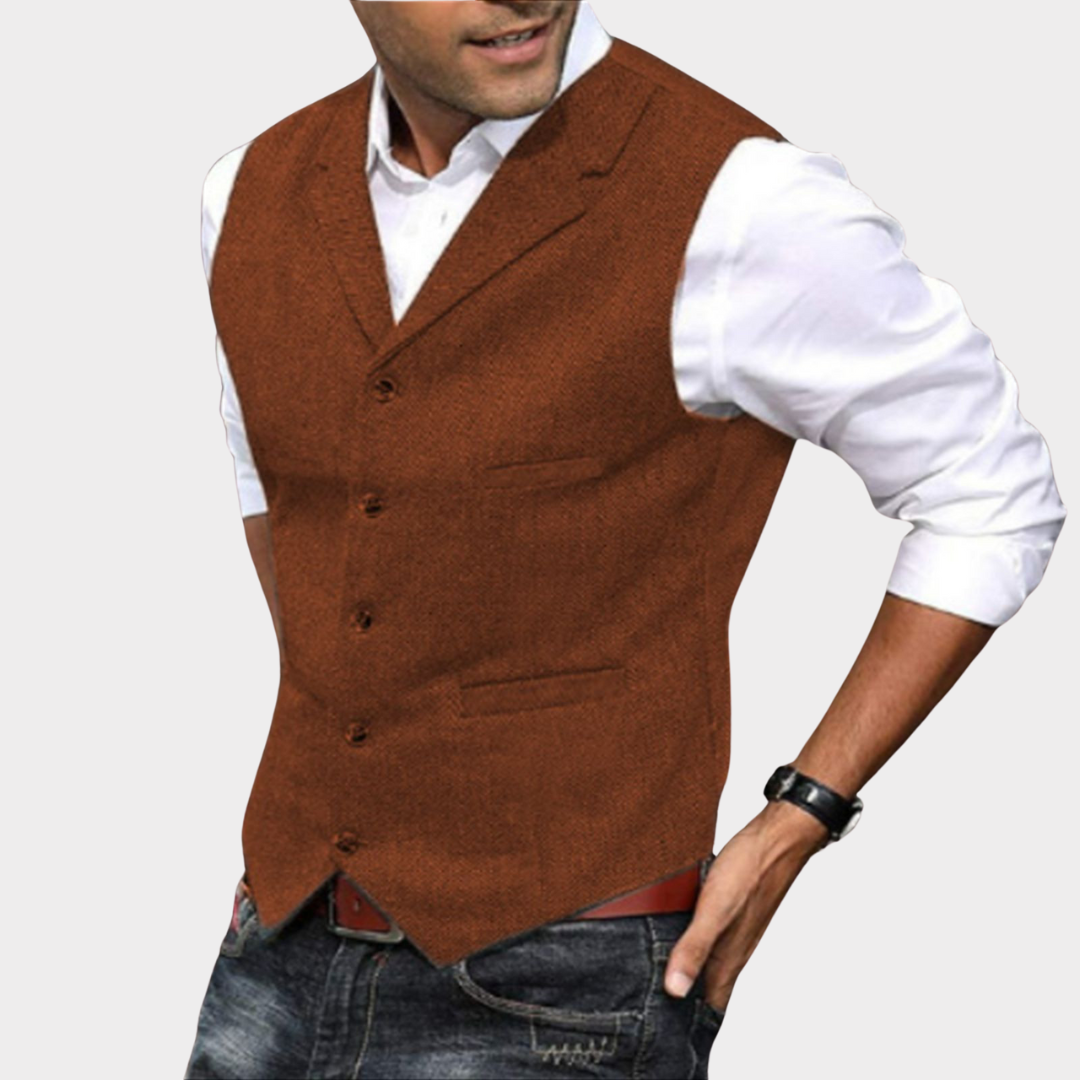 Damian Retro Gilet – Heren Gilet in Klassieke Stijl