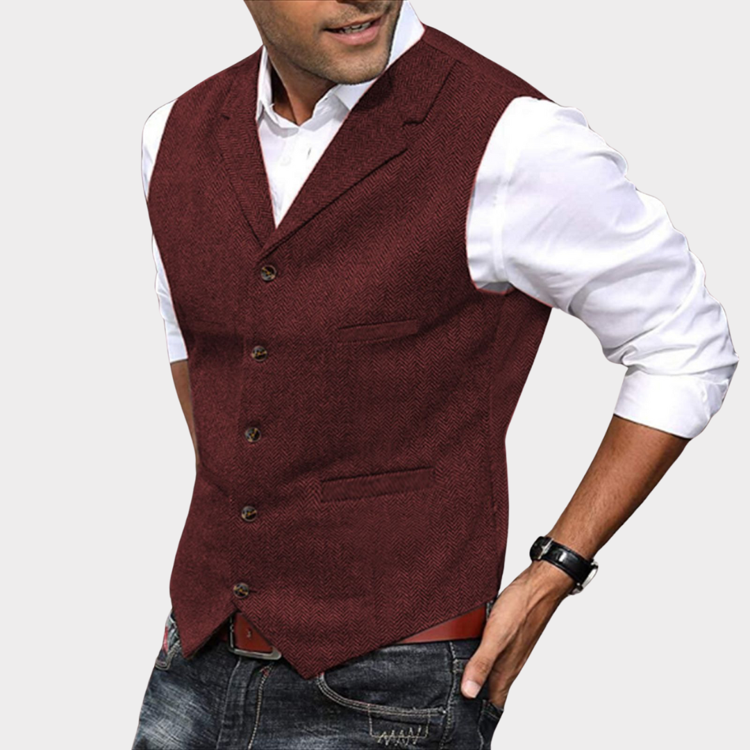 Damian Retro Gilet – Heren Gilet in Klassieke Stijl