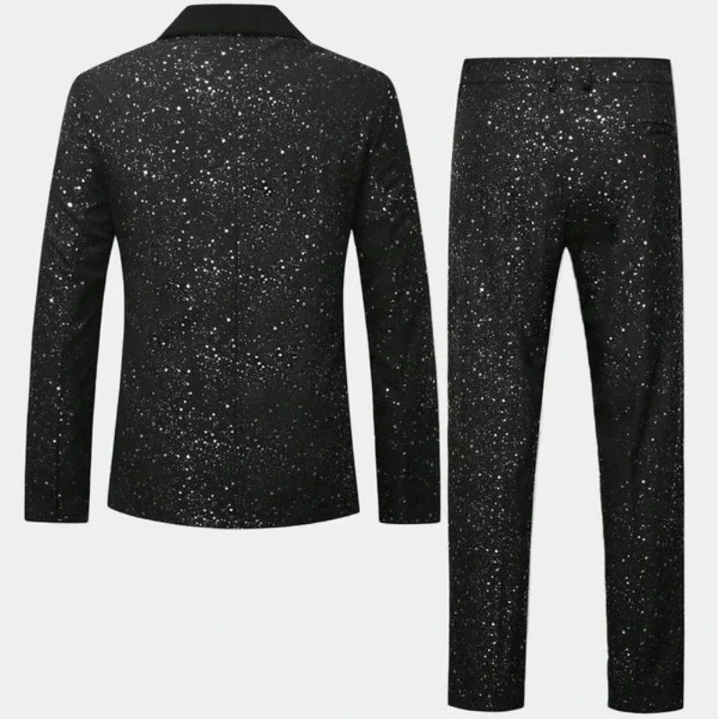 Vegas Night Glitter Suit - Heren Pak met Colbert en Broek | Mokum Alef