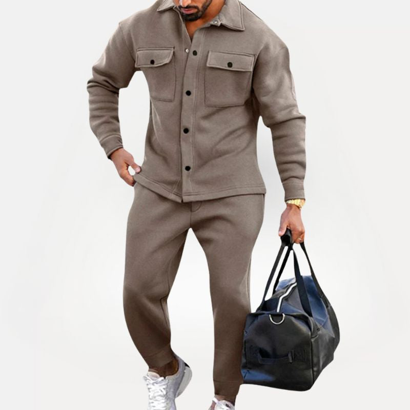 Oslo Structured Co-ord Set - Overshirt en Broek Heren | Mokum Alef