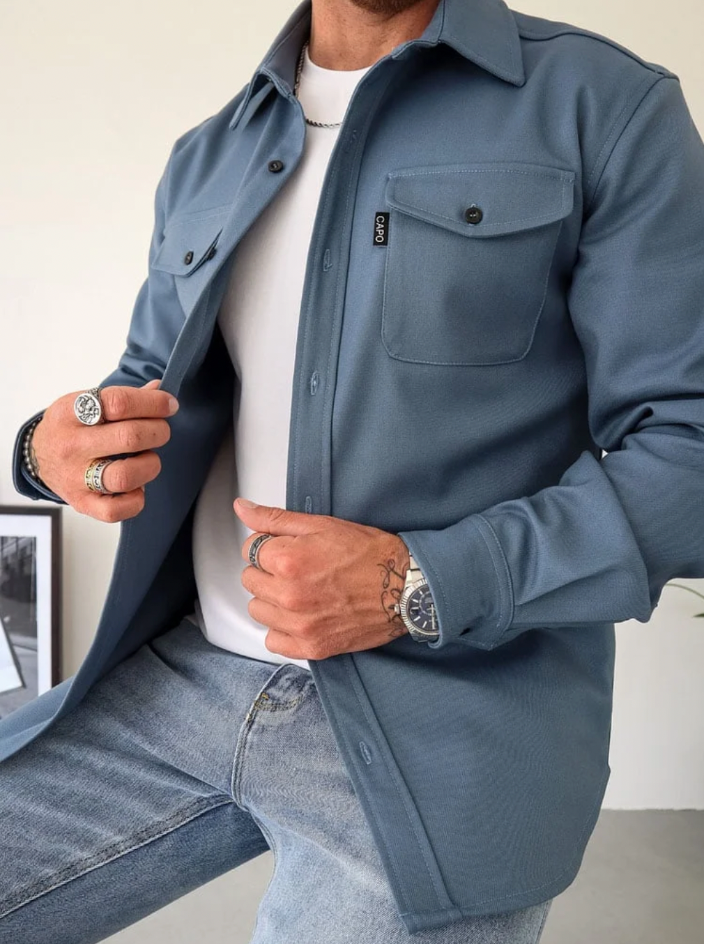 Miro Denim Overshirt | Heren Overshirt – Stijlvol & Casual Comfort