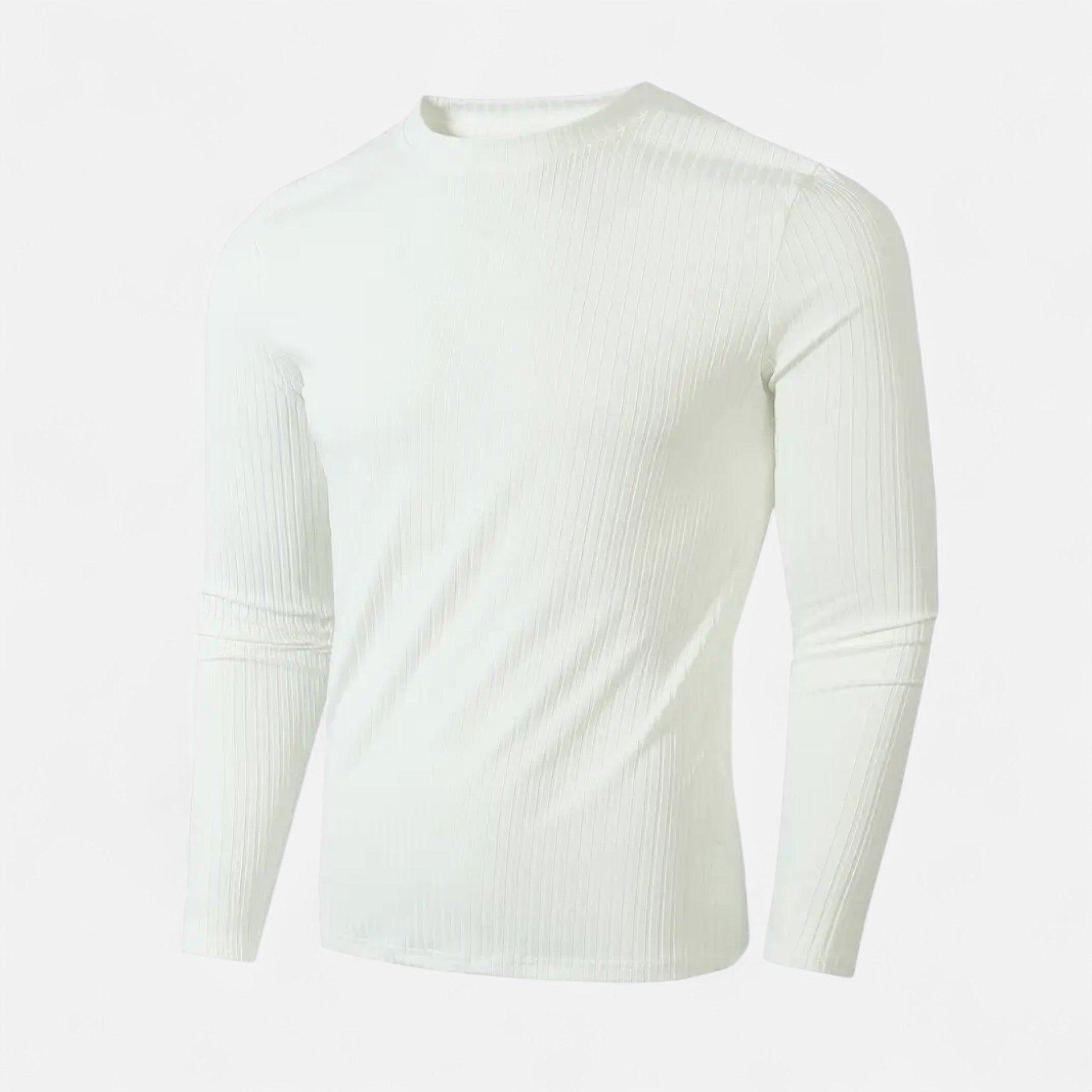 Ribbed Long Sleeve Shirt Heren – Zacht & Slim Fit Casual Shirt