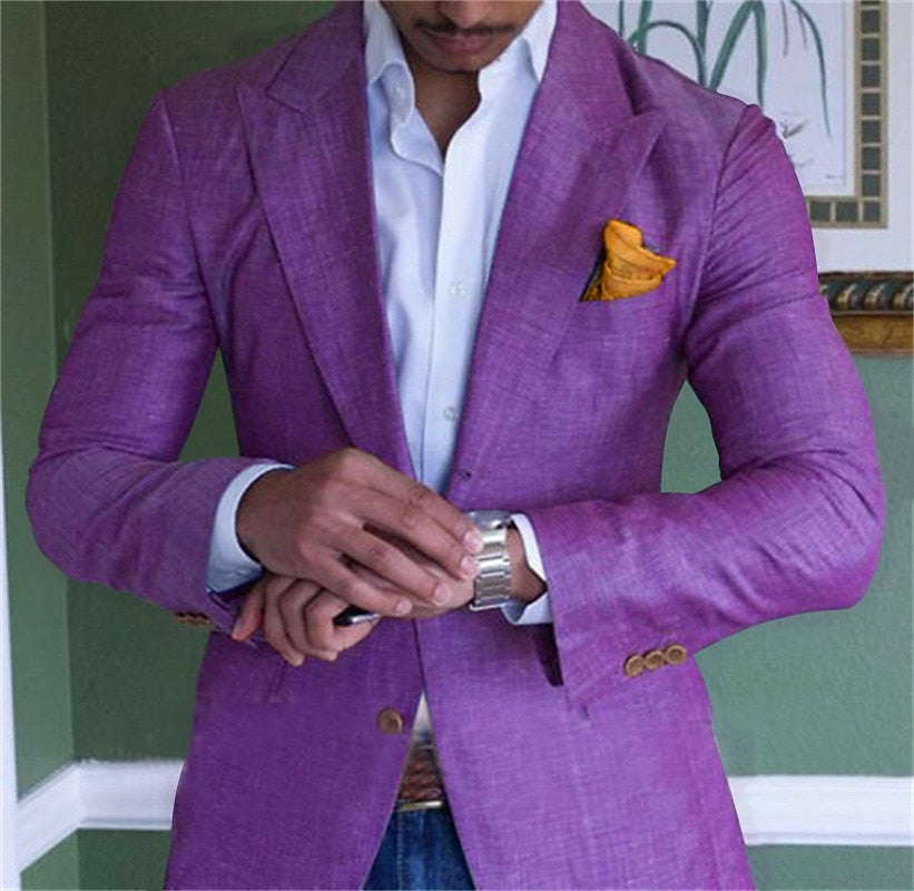 Lucan Tailored Blazer | Heren Blazer – Peaked Lapels & 2-Button Business Look