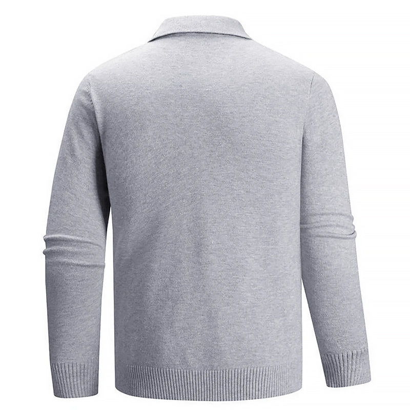 Lorenzo Long Sleeve Polo Sweater - Regular Fit | Mokum Alef