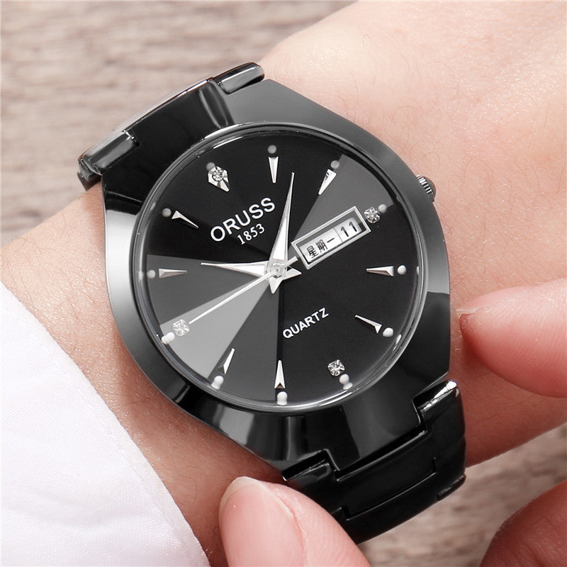 Oruss Rosegold Classic – Quartz Herenhorloge met Dubbele Kalender