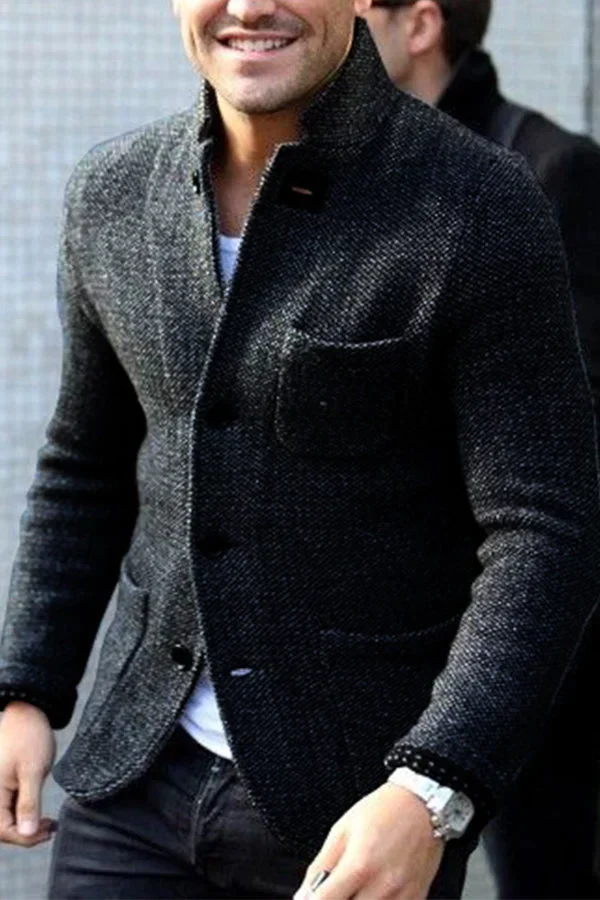 Savile Textured Blazer – Tailored Wol Look Colbert | Mokum Alef