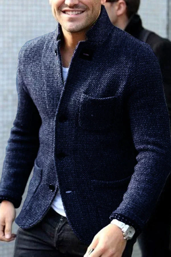 Savile Textured Blazer – Tailored Wol Look Colbert | Mokum Alef