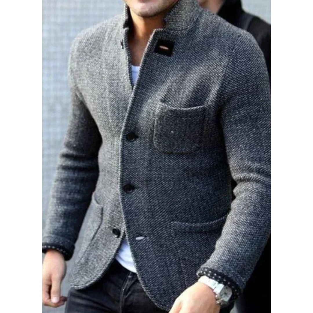 Savile Textured Blazer – Tailored Wol Look Colbert | Mokum Alef