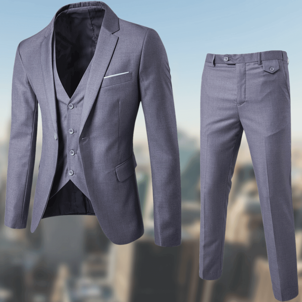 Ewan tweedelig herenkostuum – modern slim-fit colbert en pantalon in klassiek design