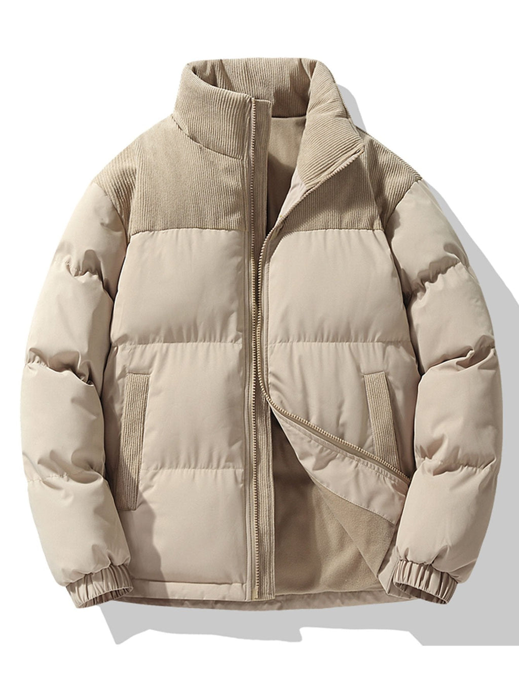 orfeo corduroy patchwork puffer hip-length – mokum amsterdam™